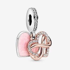 Sparkling Infinity Heart Dangle Charm